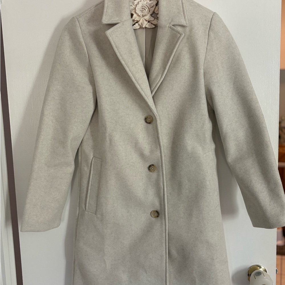 Old Navy Women's Light Gray Trench Coat